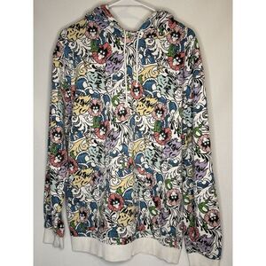 Pink Dolphin Multicolor‎ Graphic Hoodie Sweatshirt Size Large